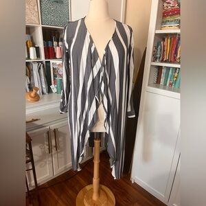 Dizzy Black and White Striped Cardigan